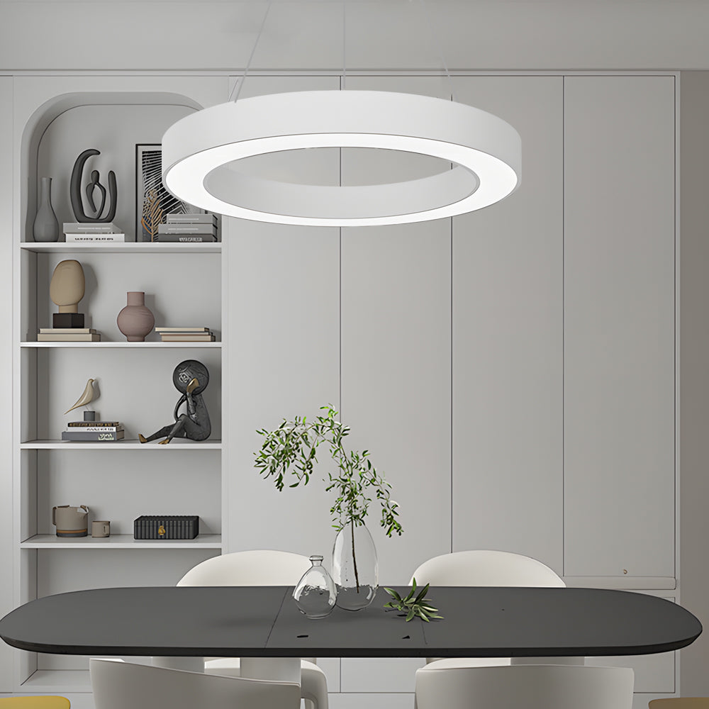 Industriële LED Ring Hanglamp 6000K Met IP42 En Acryl Diffuser
