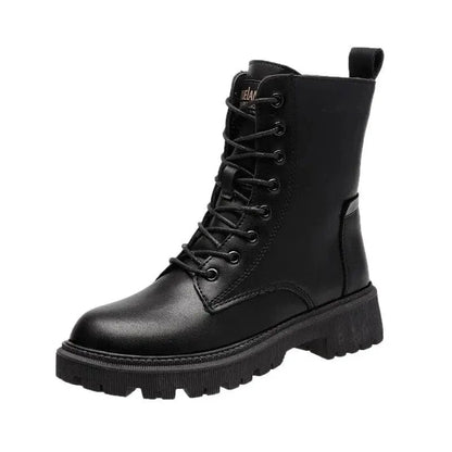 Leren Veterschoenen Zwart met Gevoerde Binnenkant