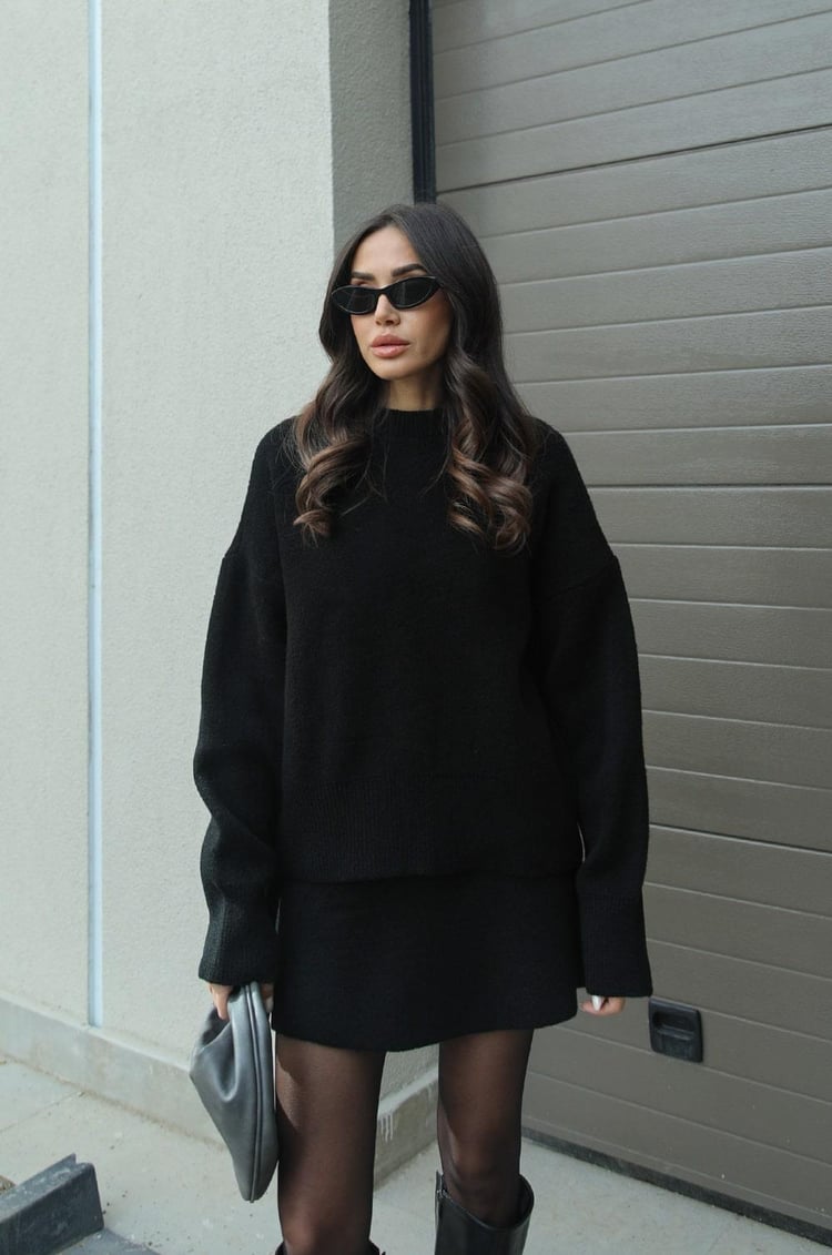 Dames Gebreide Set Comfortabel Rok en Top Trendy Collectie