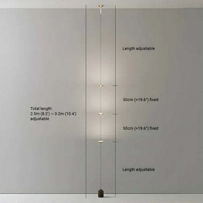 Vloer Tot Plafond Lamp 4 Lichtpunten LED 2,5-3,2 m Woonkamer Slaapkamer Werkkamer Minimalistische Staande Lamp Sfeerverlichting