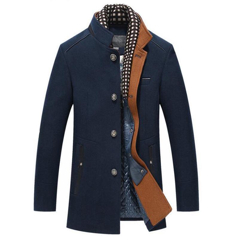 Heren Jas met Afneembare Sjaal Warm en Luxe Cashmere - StudioMarella