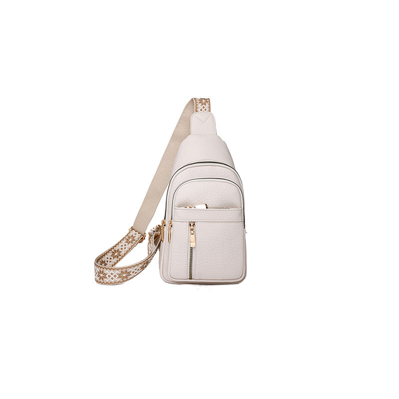 Casuele Schouder tas met Ritsluiting