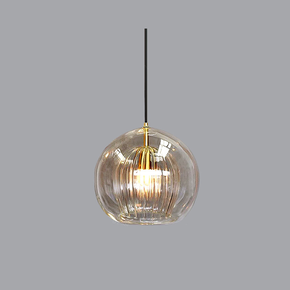 Hanglamp Glas Rond Transparant Amber G4 LED Modern 1-Lichts