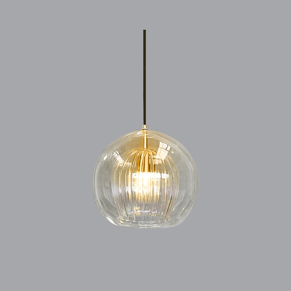 Glazen Globe Hanglamp Helder & Amber Bol Verlichting Eetkamer Slaapkamer