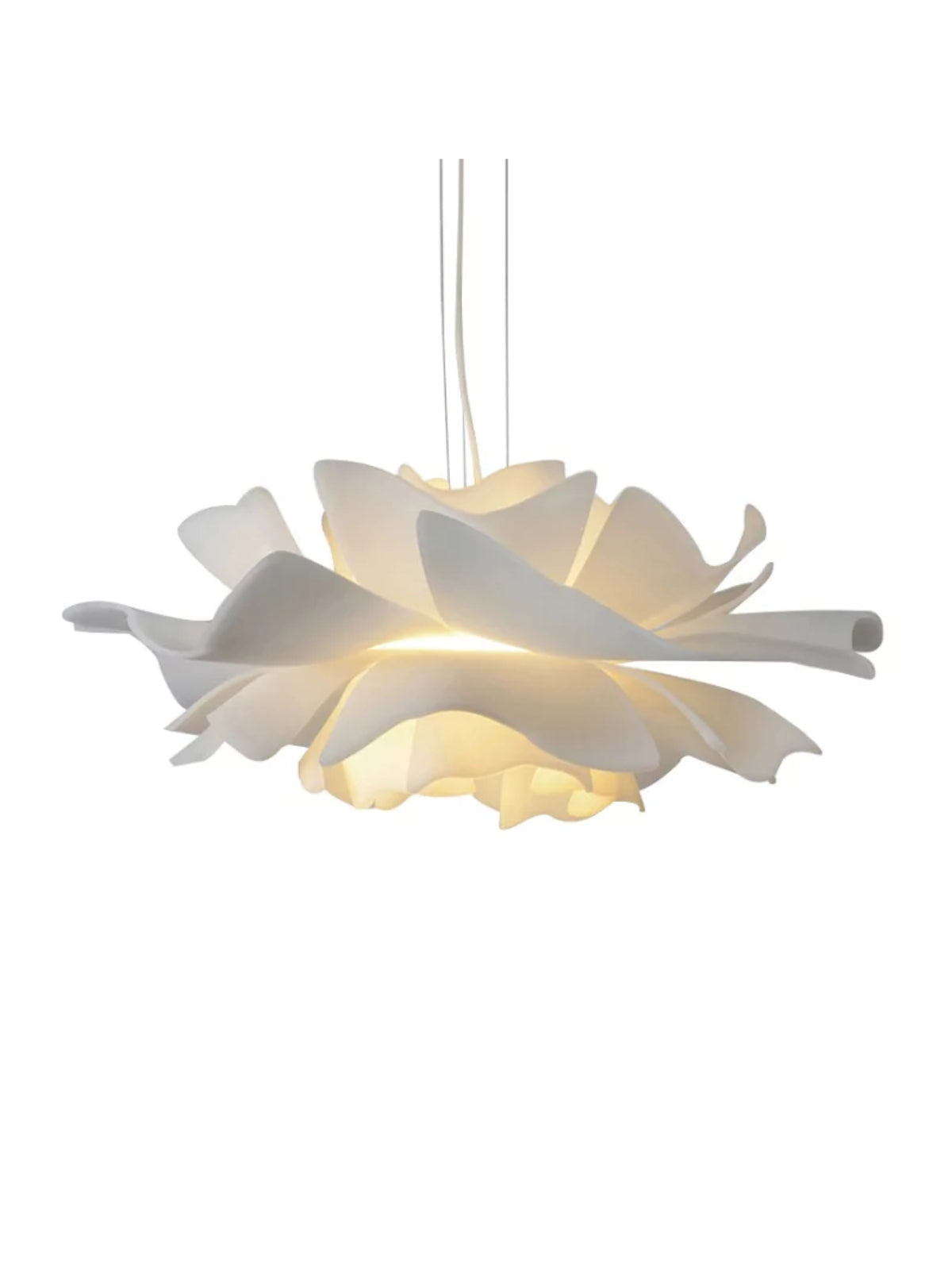 Handgemaakte Acryl Hanglamp Lotus Bloem Wit Scandinavisch Design