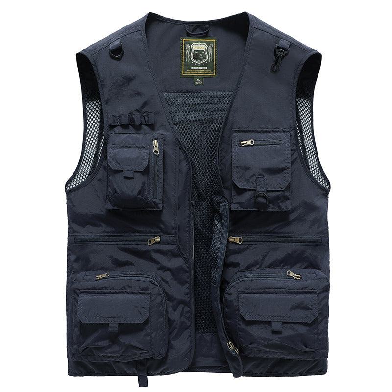Gilet Cargo Heren met Taschen en Ritsen
