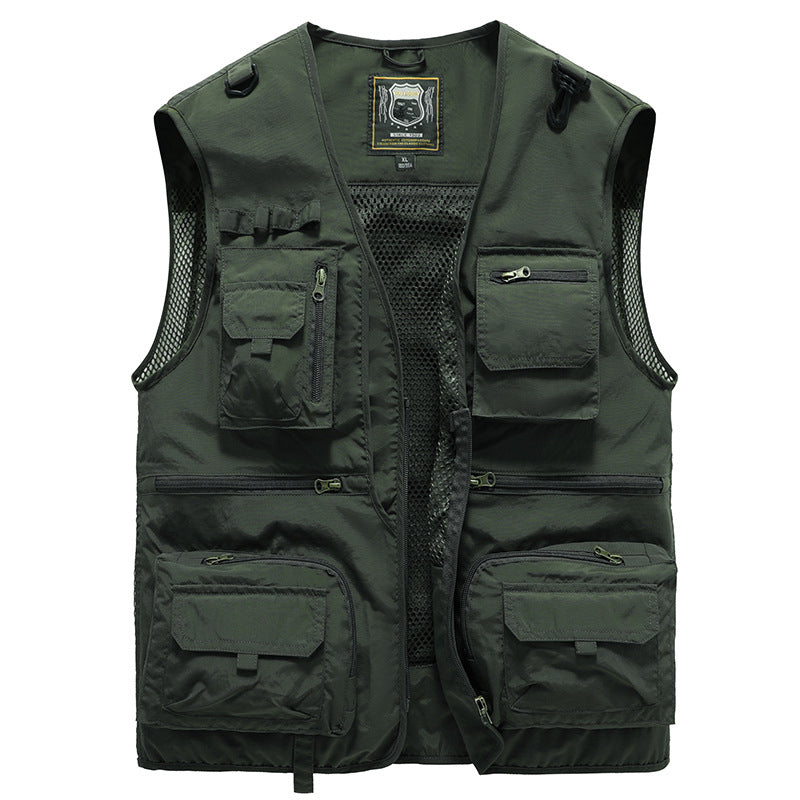 Gilet Cargo Heren met Taschen en Ritsen