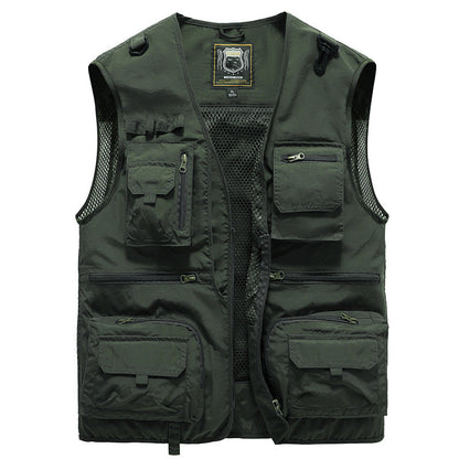 Gilet Cargo Heren met Taschen en Ritsen