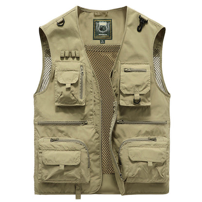 Gilet Cargo Heren met Taschen en Ritsen
