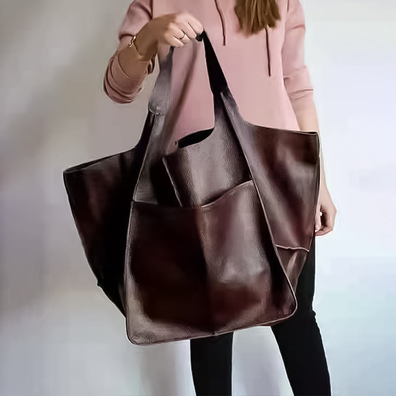 Dames Schoudertas Groot Faux Leer Vintage Look - StudioMarella