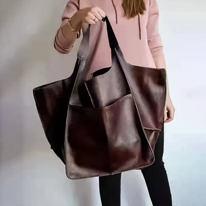 Dames Schoudertas Groot Faux Leer Vintage Look - StudioMarella