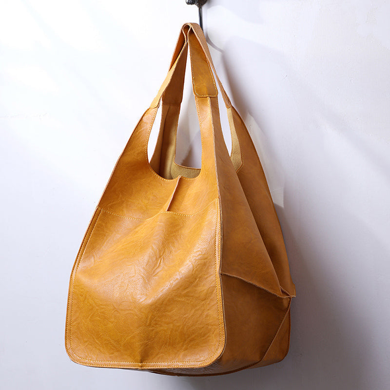 Dames Schoudertas Groot Faux Leer Vintage Look