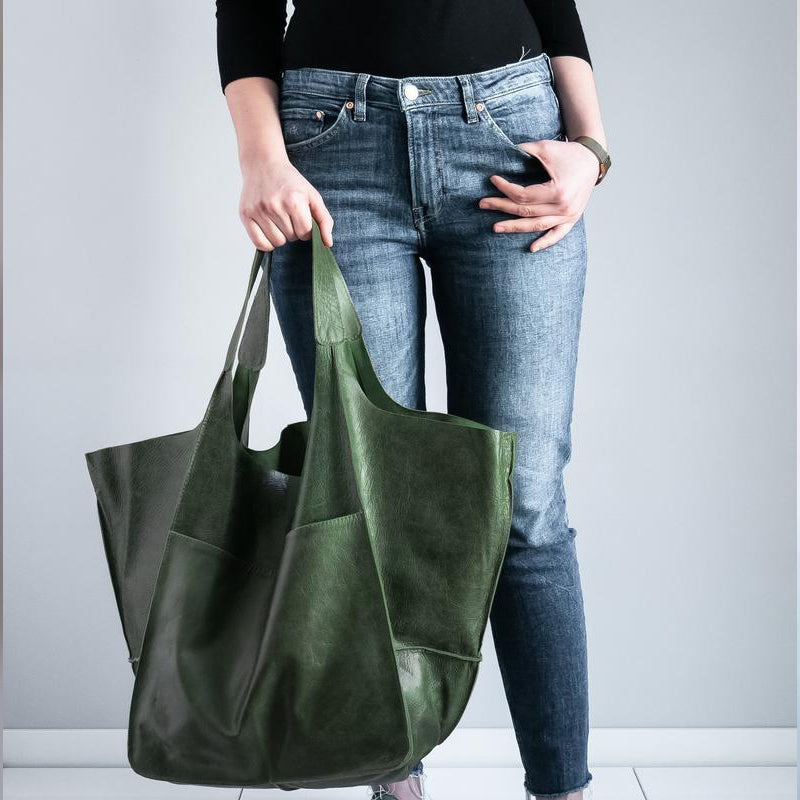 Dames Schoudertas Groot Faux Leer Vintage Look