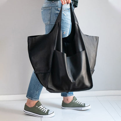 Dames Schoudertas Groot Faux Leer Vintage Look
