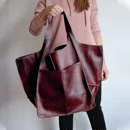 Dames Schoudertas Groot Faux Leer Vintage Look