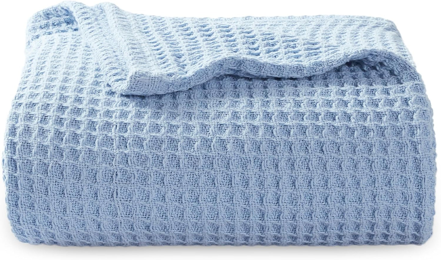 Lichtgewicht Katoenen Wafelplaid Tweepersoonsbed Zacht Ademend Deken Scandinavisch Design 90x90 cm Woonkamer