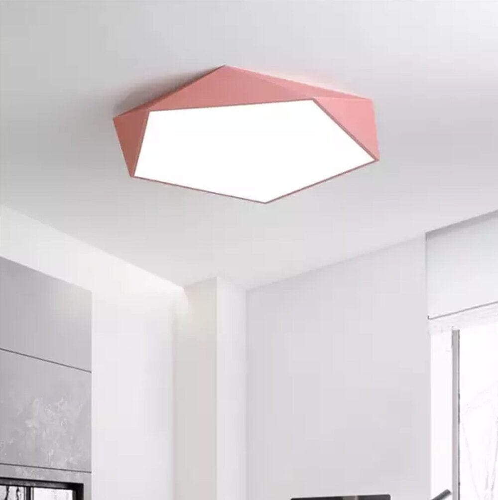 Moderne Geometrische LED-Plafondlamp – Scandinavisch Design in Meerdere Kleuren en Maten