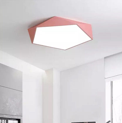Moderne Geometrische LED-Plafondlamp – Scandinavisch Design in Meerdere Kleuren en Maten