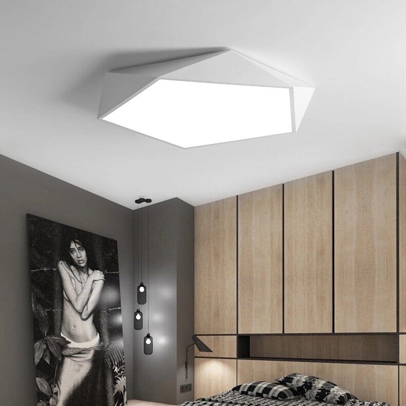 Moderne Geometrische LED-Plafondlamp – Scandinavisch Design in Meerdere Kleuren en Maten