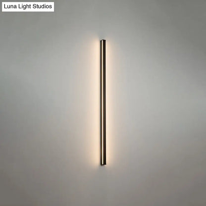 Moderne Lineaire LED Wandlamp Zwart – Strakke Muuraansluiting voor Hal & Gang