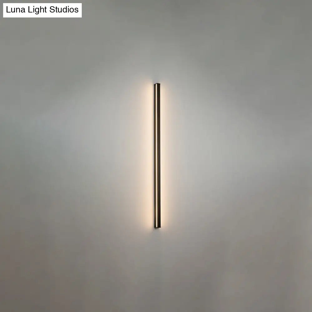 Moderne Lineaire LED Wandlamp Zwart – Strakke Muuraansluiting voor Hal & Gang