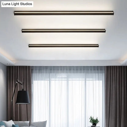Moderne Lineaire LED Wandlamp Zwart – Strakke Muuraansluiting voor Hal & Gang