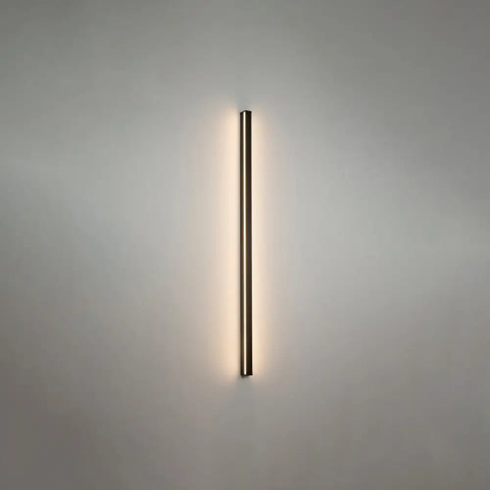 Moderne Lineaire LED Wandlamp Zwart – Strakke Muuraansluiting voor Hal & Gang