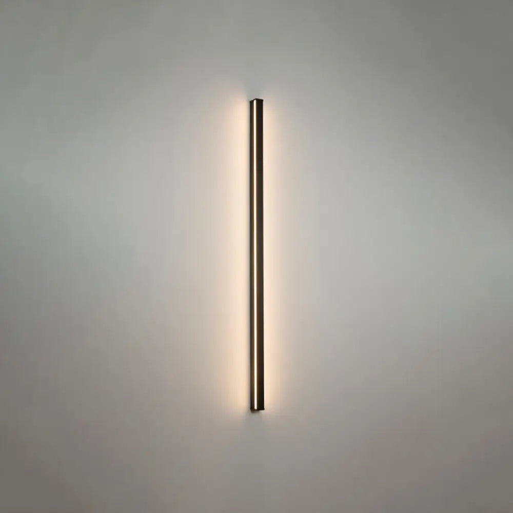 Moderne Lineaire LED Wandlamp Zwart – Strakke Muuraansluiting voor Hal & Gang