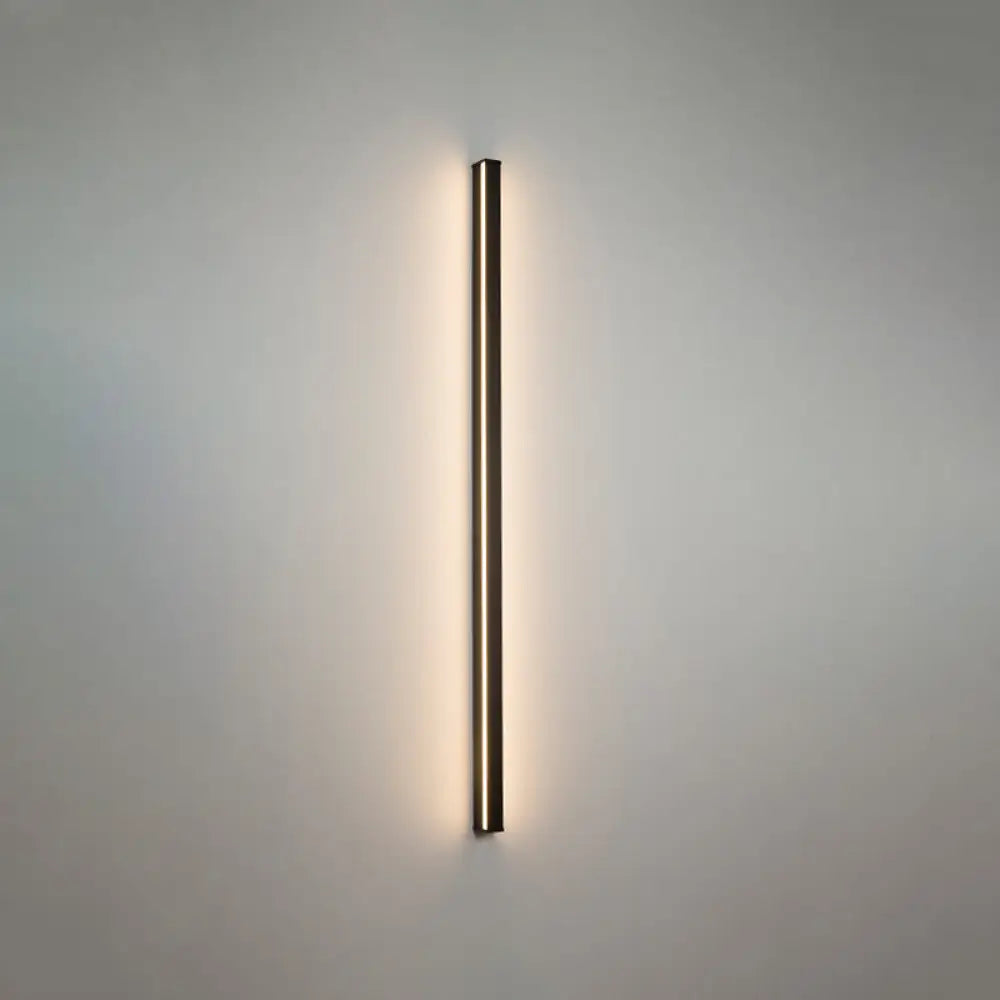 Moderne Lineaire LED Wandlamp Zwart – Strakke Muuraansluiting voor Hal & Gang