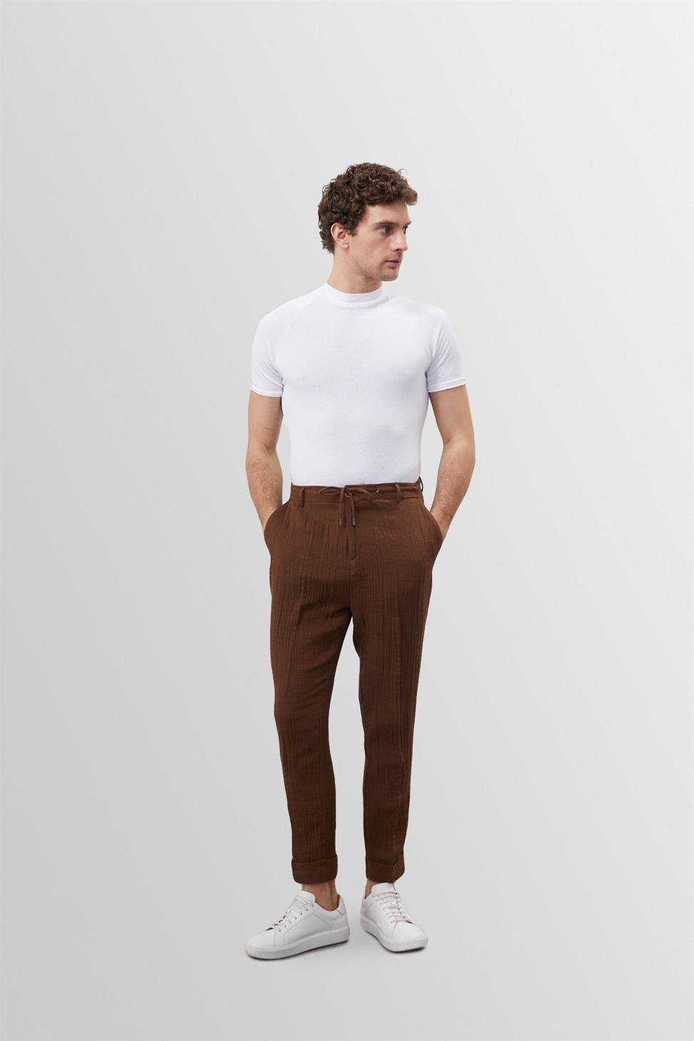 Witte Heren T-Shirt Slim Fit Klassiek Design - StudioMarella
