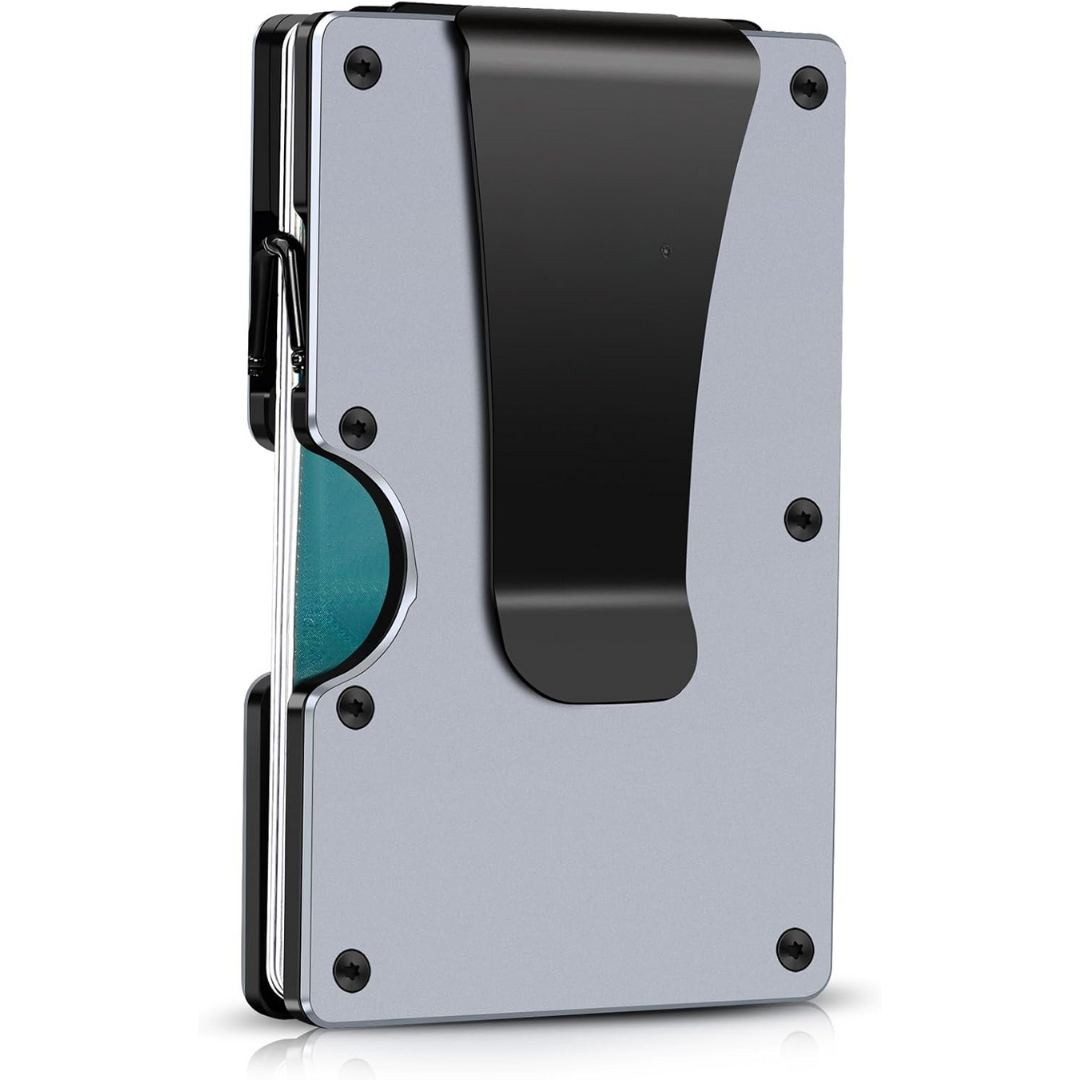Compacte RFID-Blokkerende Portemonnee van Carbon met Geldclip – Slanke Beveiligingsportemonnee