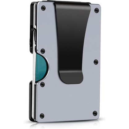 Compacte RFID-Blokkerende Portemonnee van Carbon met Geldclip – Slanke Beveiligingsportemonnee
