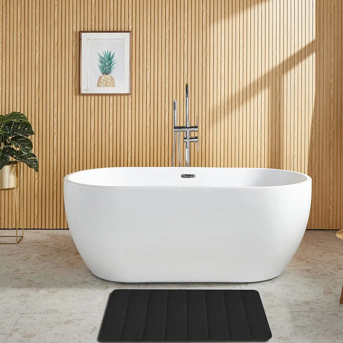 Fluwelen Memory Foam Badmatten Set van 3 Stuks – Waterabsorberend Antislip Badkamertapijt met Zachte Badmat voor Toilet en Douche