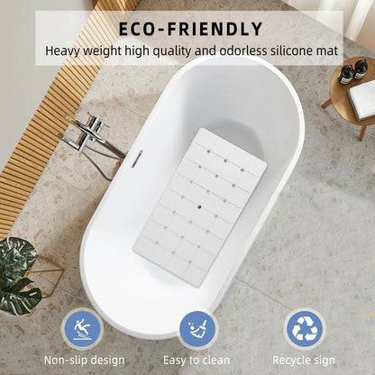 Opvouwbare Antislip Badmat met Zuignappen Siliconen Badkamermat Douche en Bad