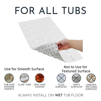 Opvouwbare Antislip Badmat met Zuignappen Siliconen Badkamermat Douche en Bad