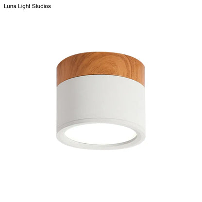 Macaron Plafondlamp Cilindrisch Metaal voor Keuken of Bar – Geel, Blauw, Zwart & Hout