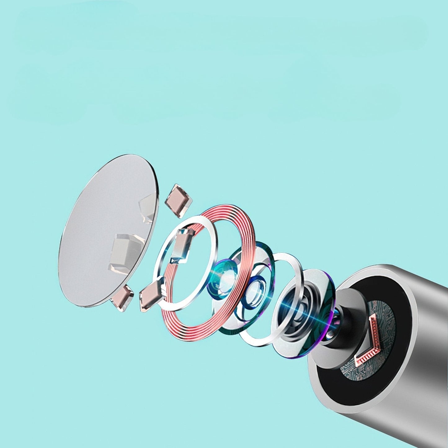 Oorexamen Camera met Siliconen Reinigingsopzetstuk en LED-Verlichting