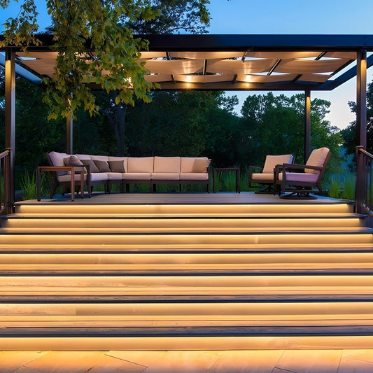 LED Strip Buiten Solar 5W Warmwit IP65 Tuin Trap Terras Inbouw Lichtstrip Flexibel 3000K Oprit Pad Sfeerverlichting Buiten