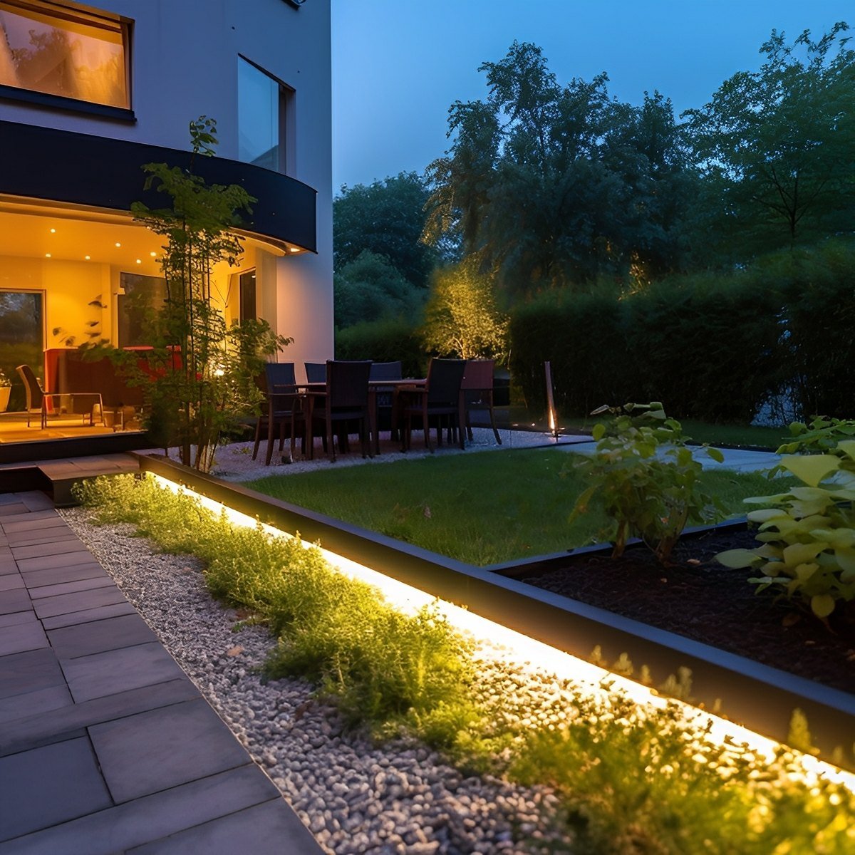 LED Strip Buiten Solar 5W Warmwit IP65 Tuin Trap Terras Inbouw Lichtstrip Flexibel 3000K Oprit Pad Sfeerverlichting Buiten