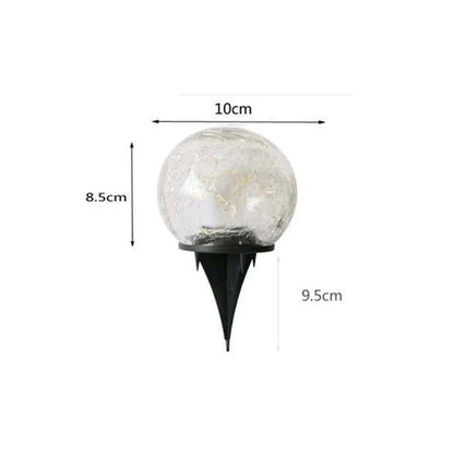 Solartuinlamp met Gekraakt Glas Effect en Warme LED-Verlichting voor Pad en Terras