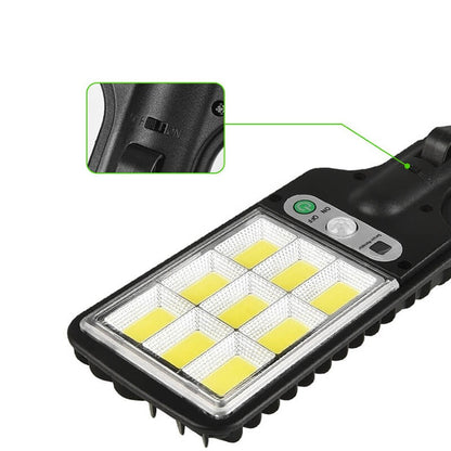 Waterdichte Solar Buitenlamp met Bewegingssensor 100W – IP67 LED-Schijnwerper voor Erf, Oprit en Tuin met Afstandsbediening