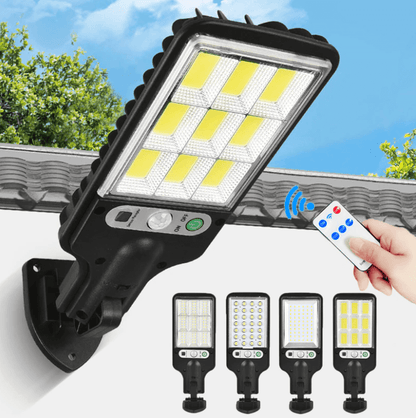 Waterdichte Solar Buitenlamp met Bewegingssensor 100W – IP67 LED-Schijnwerper voor Erf, Oprit en Tuin met Afstandsbediening