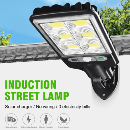 Waterdichte Solar Buitenlamp met Bewegingssensor 100W – IP67 LED-Schijnwerper voor Erf, Oprit en Tuin met Afstandsbediening