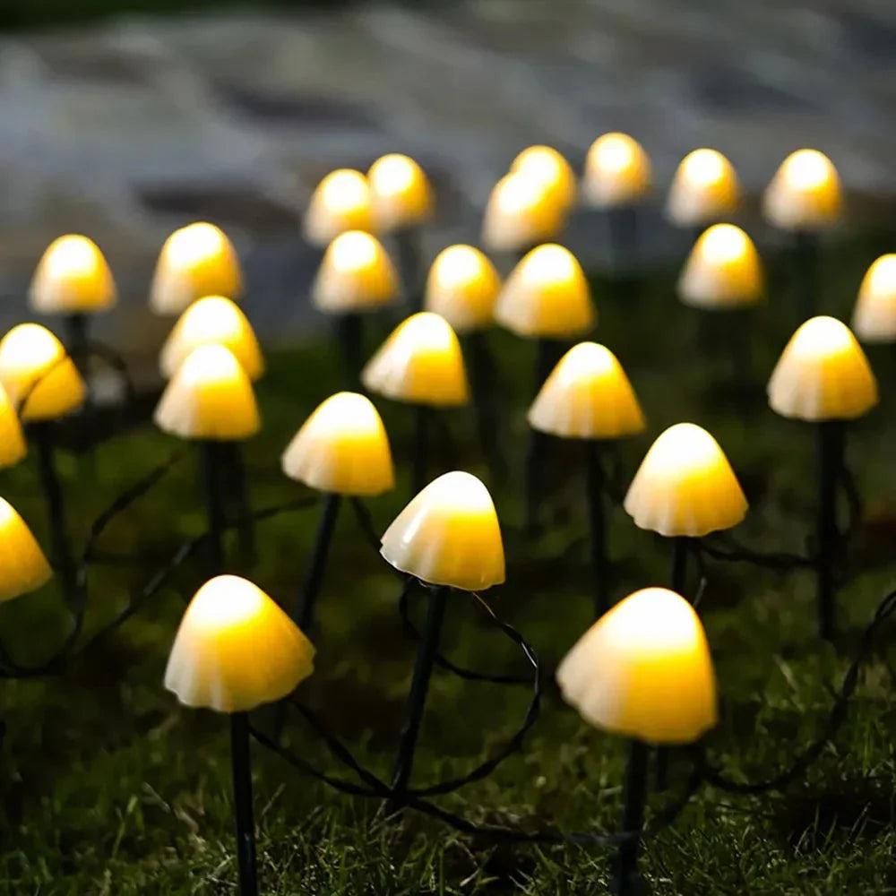 Solar Tuinlampen Paddestoelvorm 10 LED-Verlichting met Grondspiesen voor Tuin en Terras Sfeerlicht