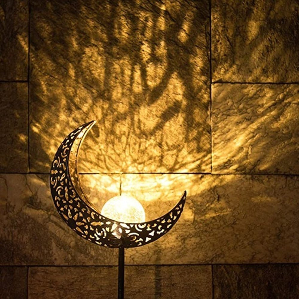 Decoratieve Tuinverlichting op Zonne-Energie Halve Maan 76cm Hoog voor Padverlichting
