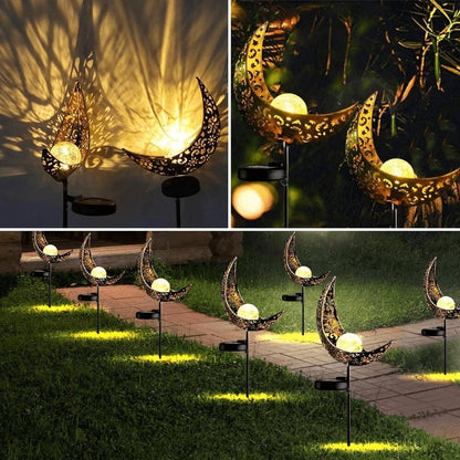 Decoratieve Tuinverlichting op Zonne-Energie Halve Maan 76cm Hoog voor Padverlichting