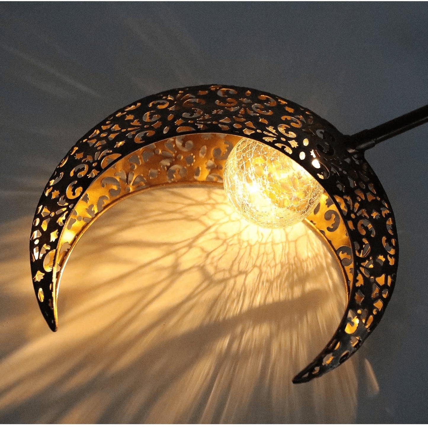 Decoratieve Tuinverlichting op Zonne-Energie Halve Maan 76cm Hoog voor Padverlichting