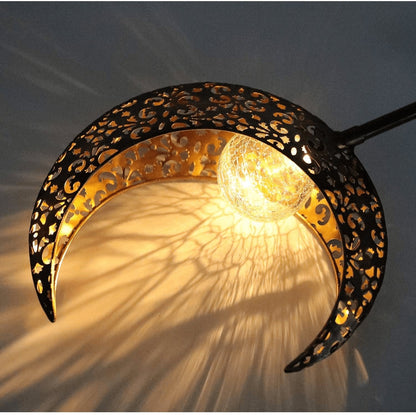 Decoratieve Tuinverlichting op Zonne-Energie Halve Maan 76cm Hoog voor Padverlichting