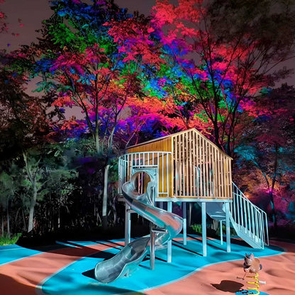 LED Schijnwerper RGB Aluminium Grijs IP65 Tuin Gevel Boom Accentverlichting Buitenspot Kleurverlichting Villa