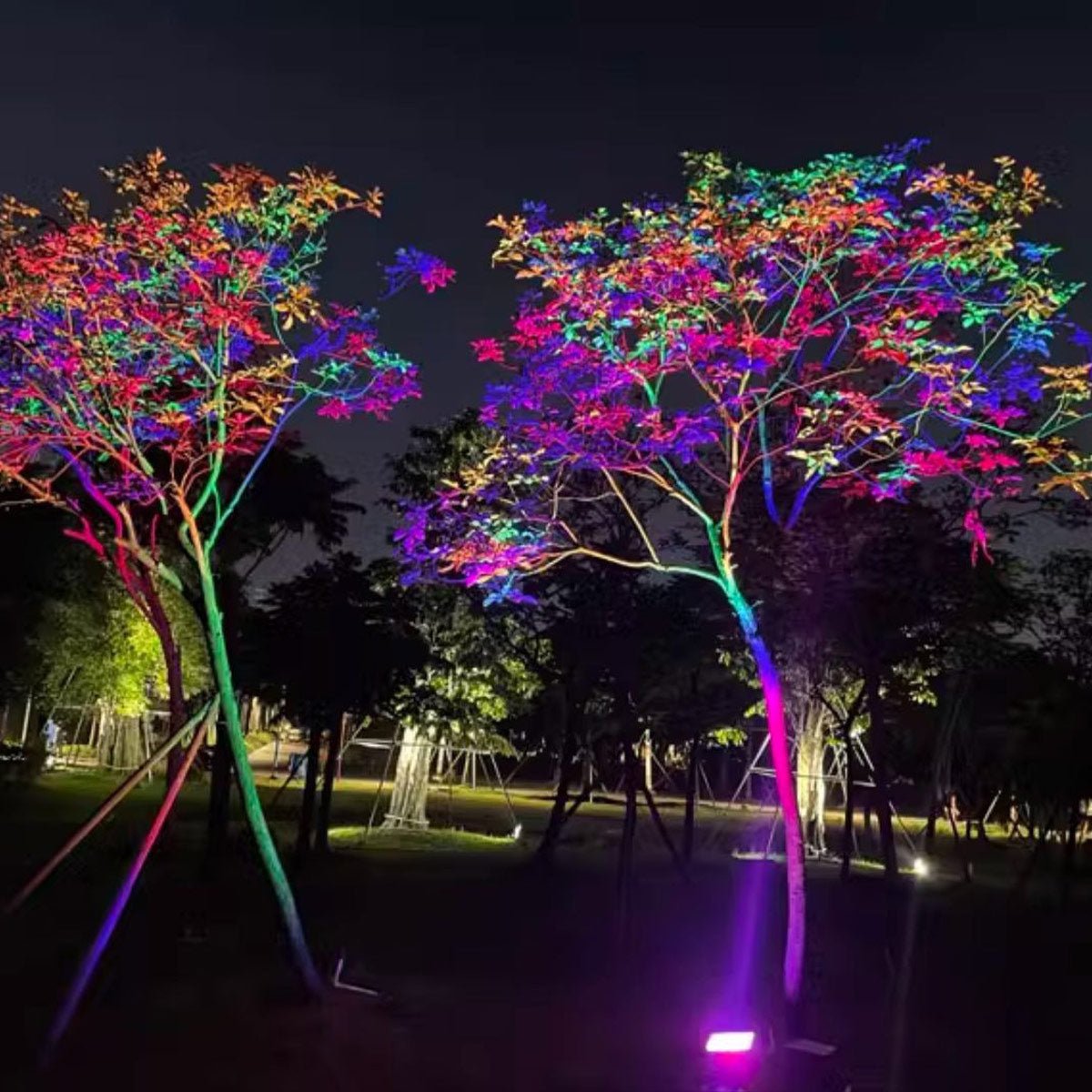 LED Schijnwerper RGB Aluminium Grijs IP65 Tuin Gevel Boom Accentverlichting Buitenspot Kleurverlichting Villa